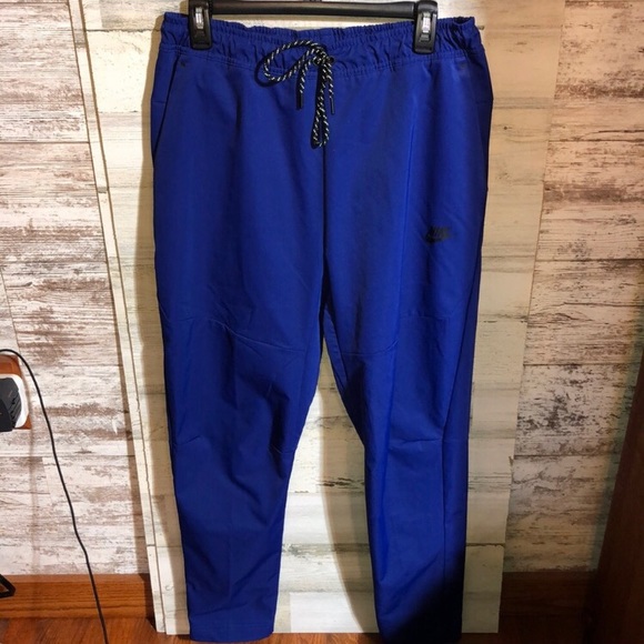 Nike Men's Sportswear Woven Joggers Pants size medium royal blue sweatpants - Picture 4 of 10